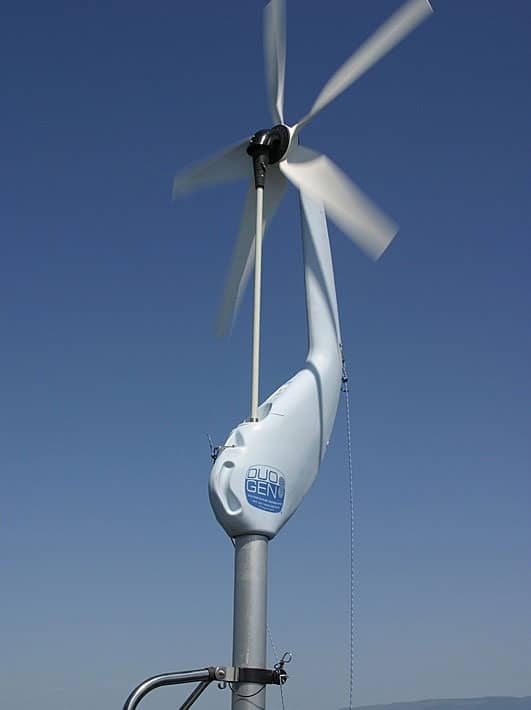 DuoGen 3 hydrogenerateur éolienne en mode vent
