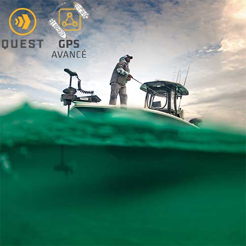 Gps avancé et modes de navigation du moteur avant Minn Kota Riptide Instinct Quest noir