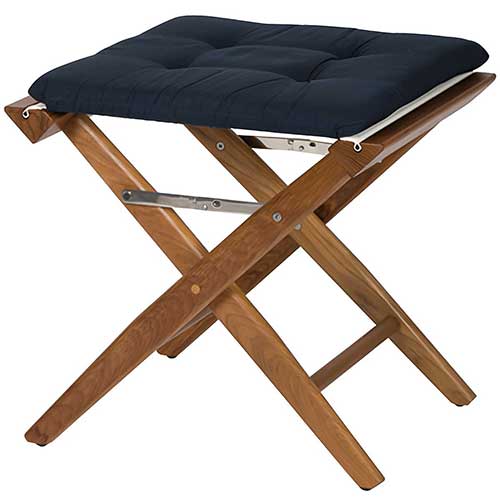 Tabouret réalisateur teck bleu marine deluxe ARC Marine
