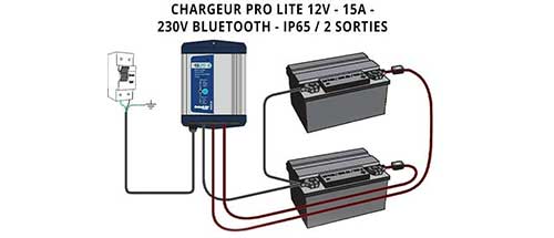 Chargeur Pro Lite 12V-25A - PROLITE double ou triple sortie