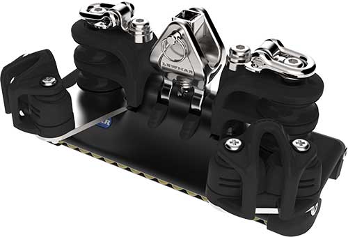 Chariot Lewmar HTX T2 à billes Torlon avec cardan, réas doubles, ringot et taquet